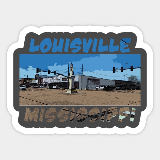 Louisville MS 02 Sticker by BubbaWorldComix